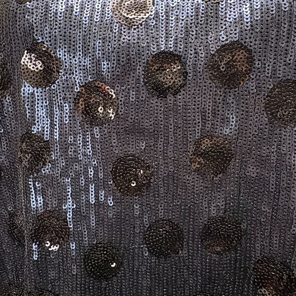 RSVP by Talbots Navy Blue Sequin Polka Dot Sleeveless Blouse Chic Party Size XL - Picture 2 of 5